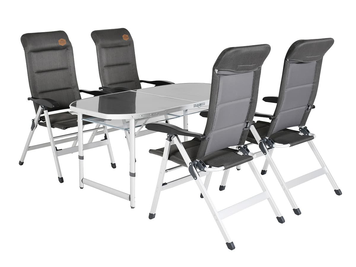Obelink Cyprus 150 Grey i Corsa Grey stół z krzesłami zestaw