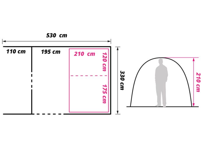 Obelink Columbia 5 Easy Air namiot tunelowy
