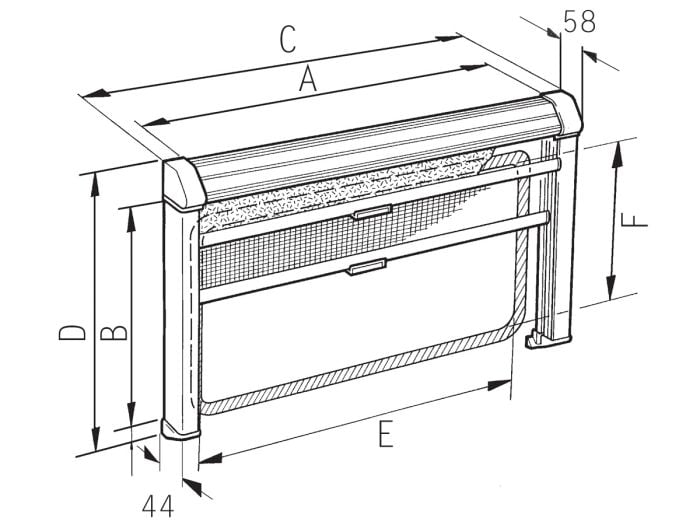 Dometic White Seitz Rastrollo 3000 - 81 x 71 cm