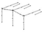 Obelink stelaż zadaszenia stal 25 mm rozmiar 8 - 10