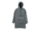 Unique Living Teddy oversized bluza z kapturem - Dark Grey