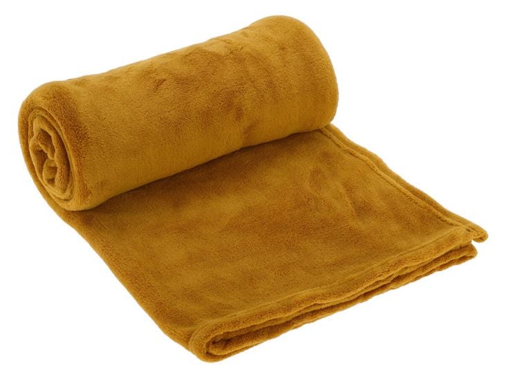 150 x 125 cm koc polarowy - Yellow