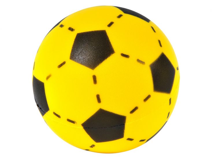 Żółta piłka z pianki