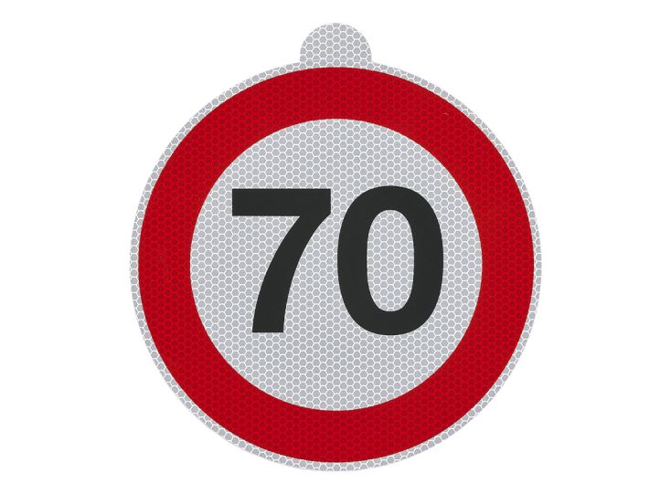 ProPlus naklejka z ograniczeniem prędkości 70 Włochy