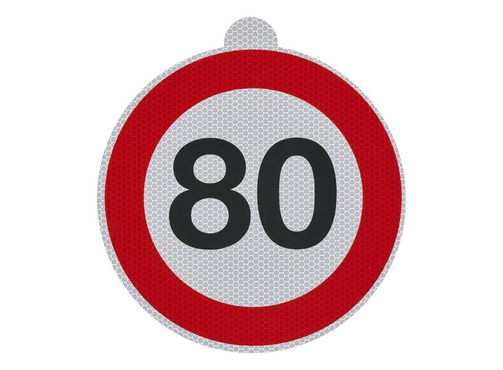 ProPlus naklejka z ograniczeniem prędkości 80 Włochy