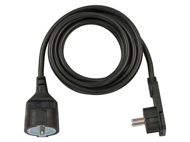 Brennenstuhl Black przedłużacz z płaską wtyczką - 10 metri