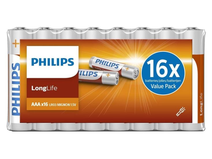Philips LongLife AAA baterie - 16 sztuk
