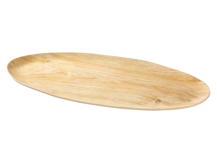 Excellent Houseware owalny talerz w imitacji drewna