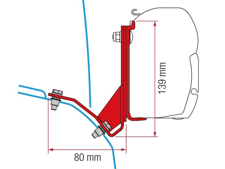 Fiamma F45 adapter do Ducato H2 Lift Roof