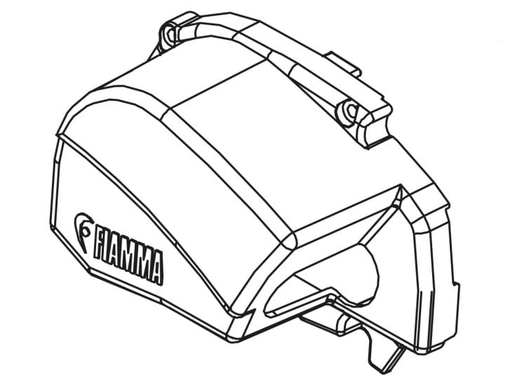 Fiamma zaślepka kasety lewa F80S Polar White