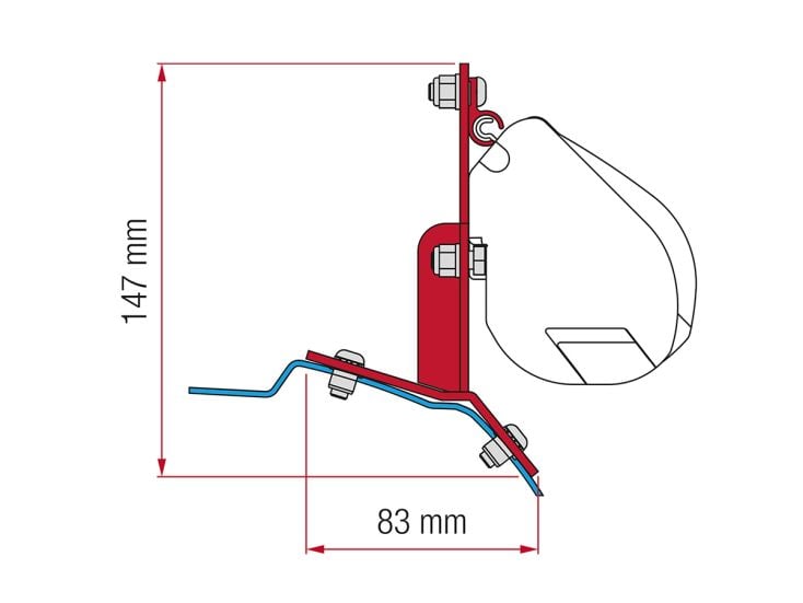 Fiamma F35 adapter do Ford Custom