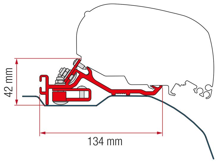 Fiamma F80 niski adapter do Ducato L4H2 >2006