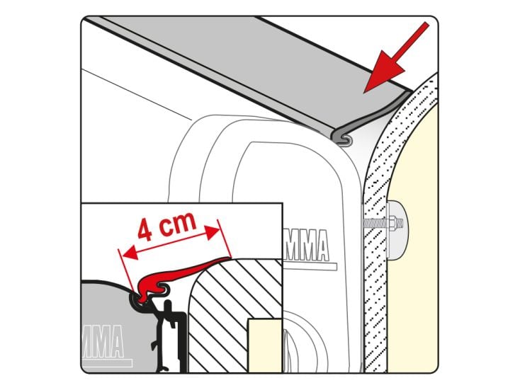 Fiamma Rain Guard M 550 gumowa uszczelka