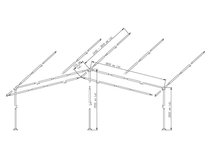 Piper stelaż przedsionka PowerGrip aluminium 28 mm rozmiar 11 - 20