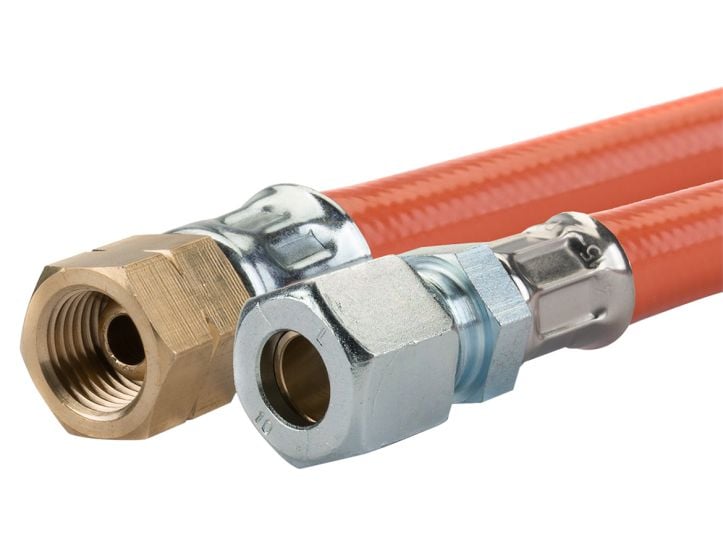 Badé 1/4" lewy x 10 mm wąż do gazu - 40 cm