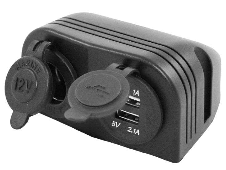 Haba 12 volt + 2x USB gniazdo skrzynka