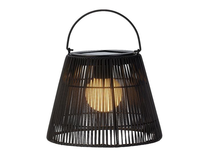 Lumineo Black solar lampa z wikliny