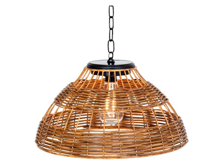 Lumineo Natural solar rattanowa lampa