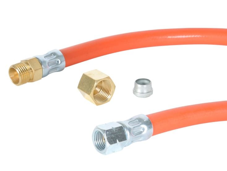 Obelink "1/4" lewy x 6/8 mm wąż do gazu - 1 m