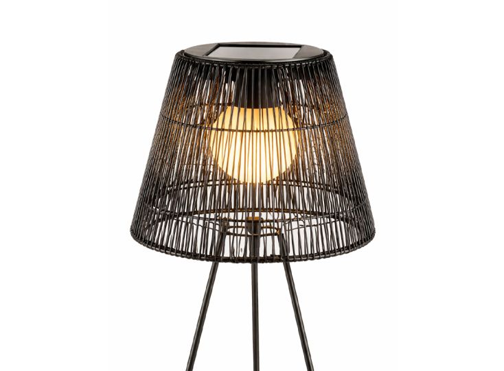 Lumineo Black solarna wiklinowa lampa stojąca
