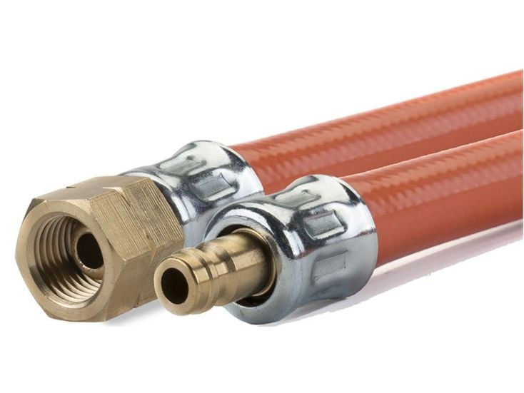 Obelink 1/4" lewy x szybkozłącze wąż do gazu pvc - 1.5 m