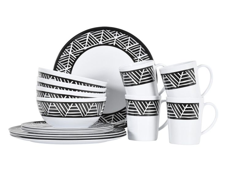 Obelink Stripe zestaw - 16-częściowy serwis