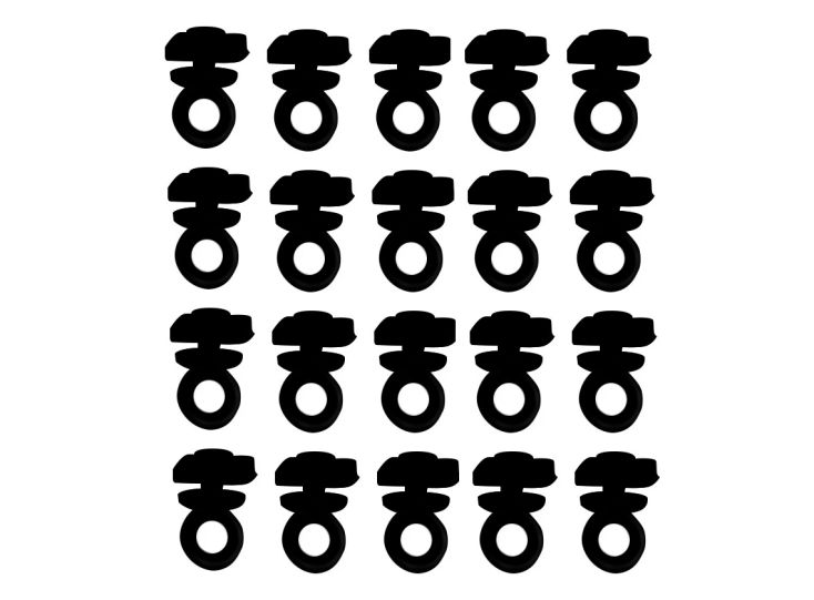 Obelink blokada ogranicznik ze śrubą (20 sztuk) - black