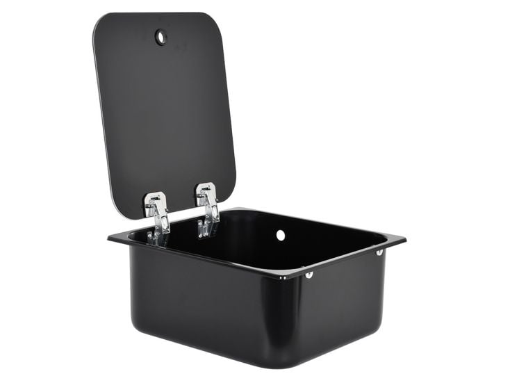 NavyLoad 35 x 32 cm zlew ze szklaną płytą - black