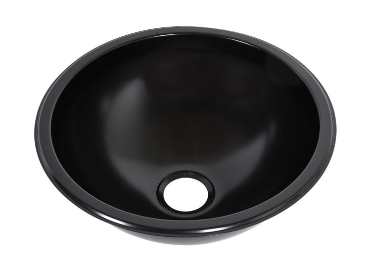 NavyLoad 30 cm umywalka okrągła o przekroju półokrągłym - black