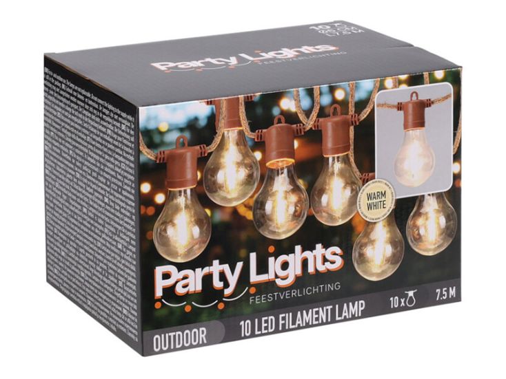 Party Lights 10 LED oświetlenie dekoracyjne - Brown