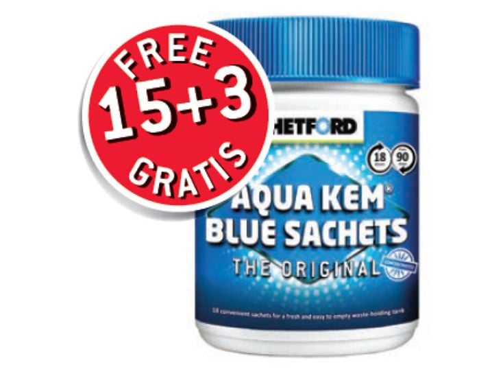 Thetford Aqua Kem Blue Sachets saszetki - 15 + 3 sztuki gratis