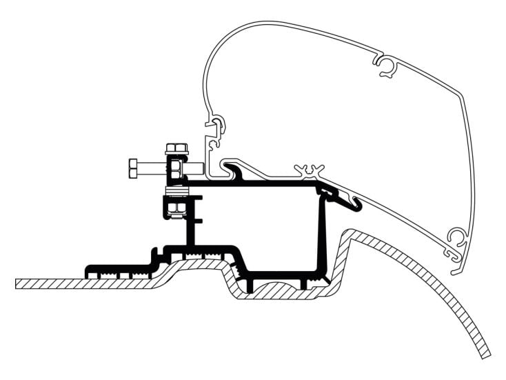 Thule dodatkowy adapter do Sprinter >2007 Crafter 2007 - 2016