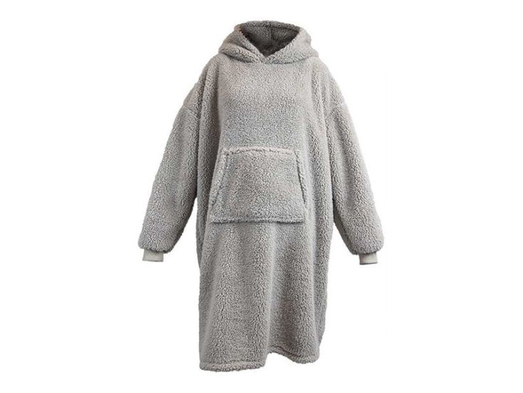 Unique Living Teddy Long oversized bluza - Chateau Grey