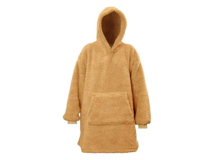 Unique Living Teddy oversized bluza z kapturem - Latte