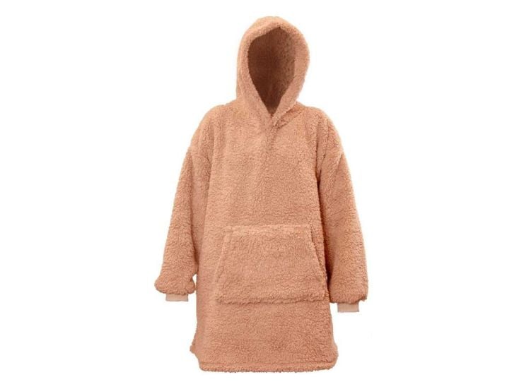 Unique Living Teddy oversized bluza z kapturem - Old Pink